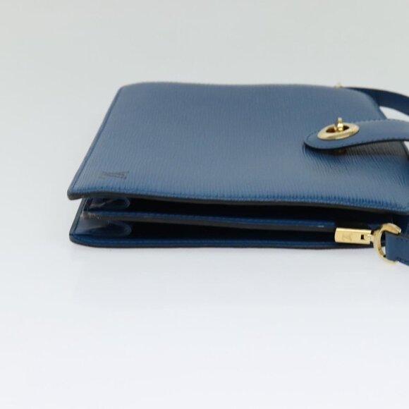 Authentic LOUIS VUITTON Epi Capuchin Shoulder Bag Blue M52345 LV - Picture 11 of 16